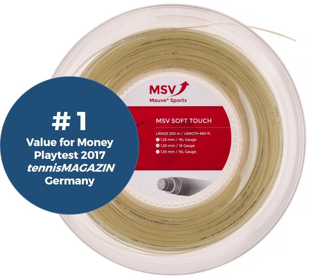 MSV Soft Touch Tennis String 200m 1,35mm natural
